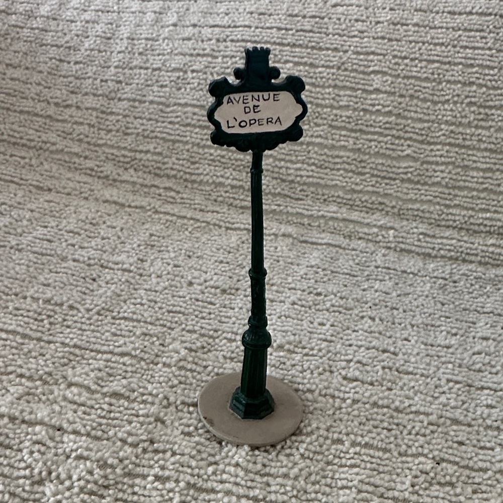 Miniature Avenue de l'Opéra Sign - Black and Gray